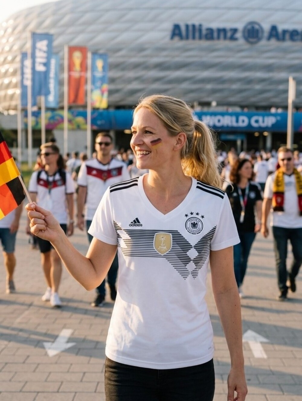 ​Adidas Germany 2014 FIFA World Champions Jersey Women's XL White Climalite